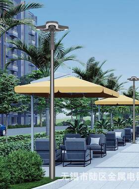 3米停车场灯公园灯30W60W花园小区太阳能灯LED庭院灯