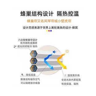 I9EK内开窗窗帘百叶窗免打孔内置升降蜂巢帘厨房卫生间厕所推拉遮