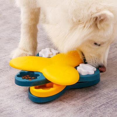 Dog Puzzle Toys Turntable Slow Feeder Educational Toy Bone I