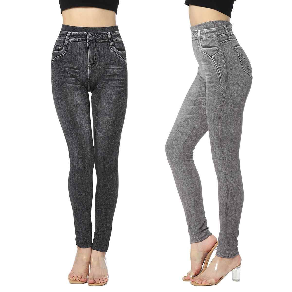 pants pencil elastic high size large pants cropped denim