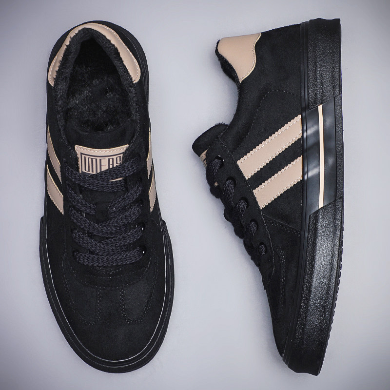 春季男鞋透气布鞋加绒保暖男士低帮休闲棉鞋韩版潮流平底百搭板鞋,流行男鞋,休闲板鞋,淘宝优惠券,粉丝福利购,淘宝优惠卷