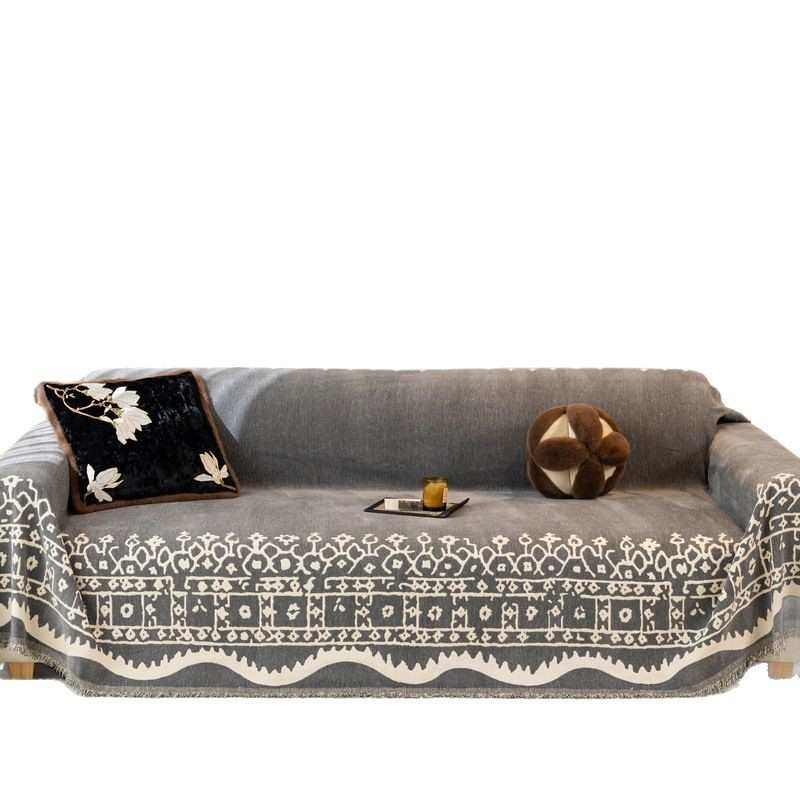 复古高级感沙发巾一整张全盖四季通用沙发套罩全包万能防猫抓盖布,居家布艺,沙发套,淘宝优惠券,粉丝福利购,淘宝优惠卷