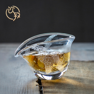 功夫茶具无把气泡公杯高端匀杯 饮致耐热玻璃公道杯加厚分茶器日式