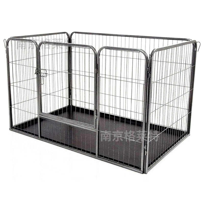 批发方管狗笼泰迪狗笼小型宠物笼加粗加固铁丝折叠式方管围栏加工