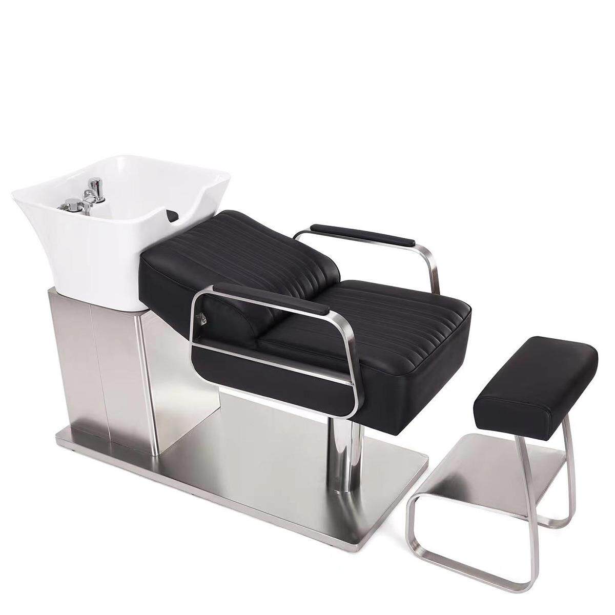 洗头椅子发店床美店冲理XT011洗商发用坐式靠背椅按摩床陶瓷盆按