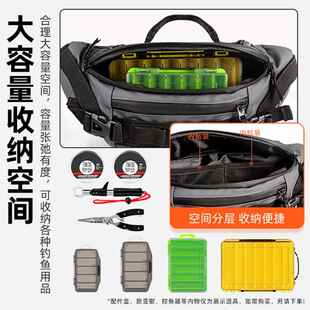 功能斜路亚多挎包便携插杆钓鱼大容BL-527量渔具胸包男钓户外野专