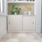 经济型定做阳台柜飘窗现代杂物地柜储物多功能收纳矮柜拉门柜子