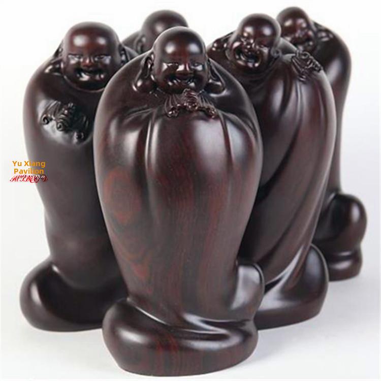 采购产品乌木雕刻弥勒佛,五福,佛像,红木工艺品,眼前的祝福,
