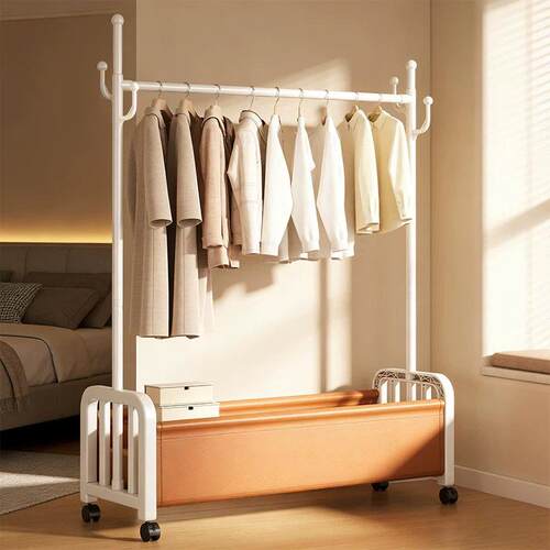 落地衣帽架卧室收纳挂衣架可移动轻奢晾衣架子家用室内简易挂衣杆