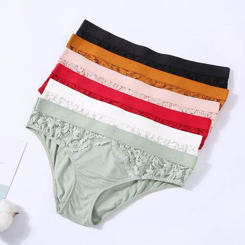 Women's lace edge underwear, women's soft and breathable