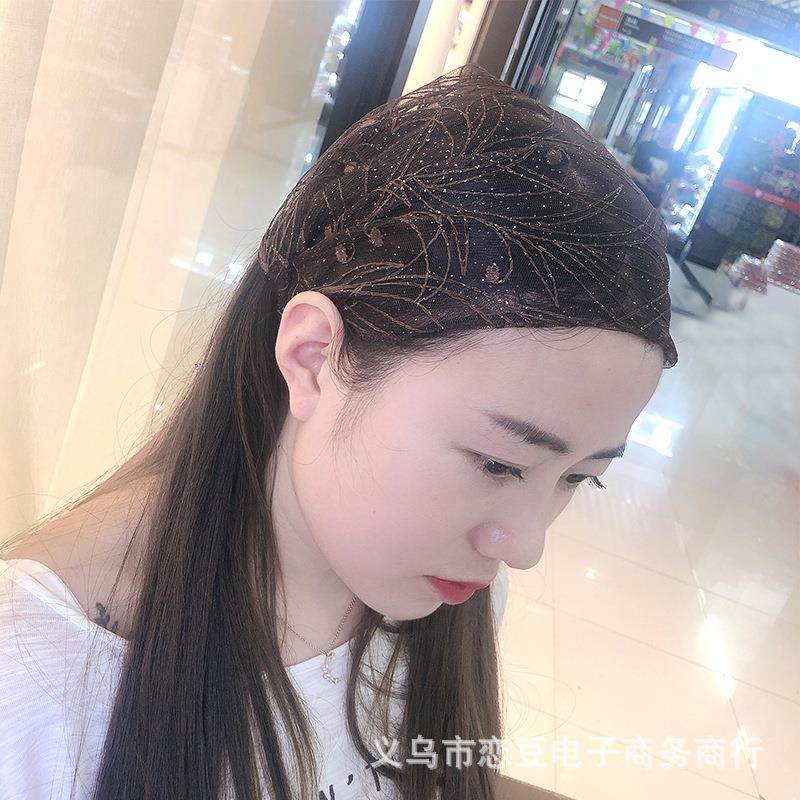 宽发带发饰蕾丝遮白发碎发头带束发运动洗脸网红发卡百搭头巾复古