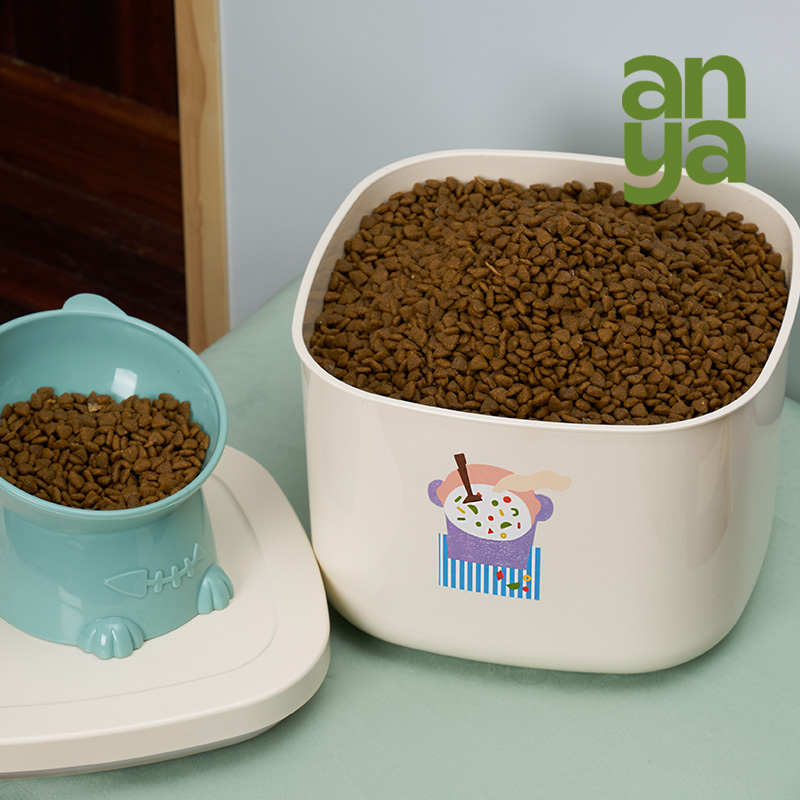 快乐因子猫粮储存桶按压式密封罐宠物狗用品收纳零食杂物干燥防潮