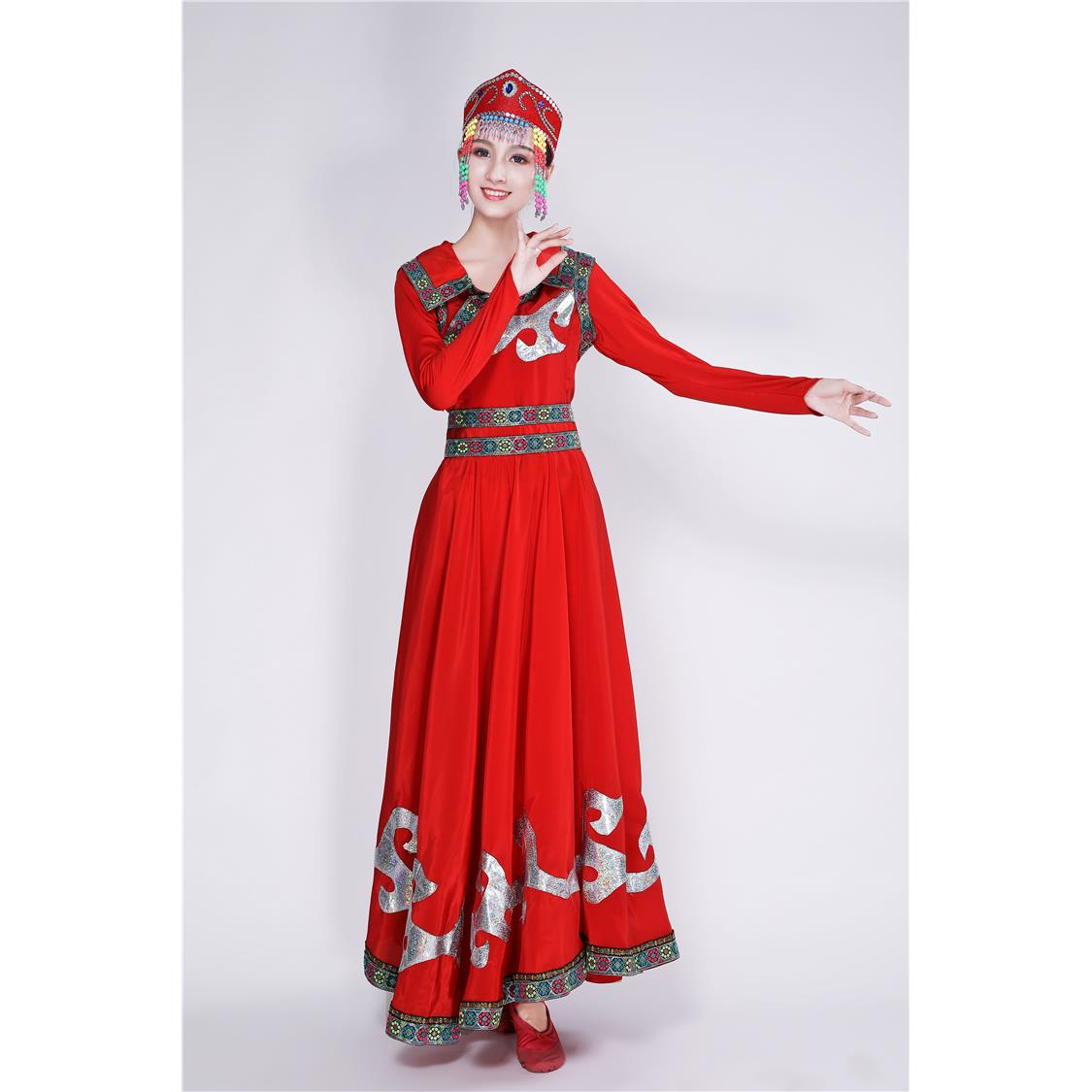 高档古服装女民族风族新成人服蒙饰款演出蒙服夏季舞蹈草原鸿雁长