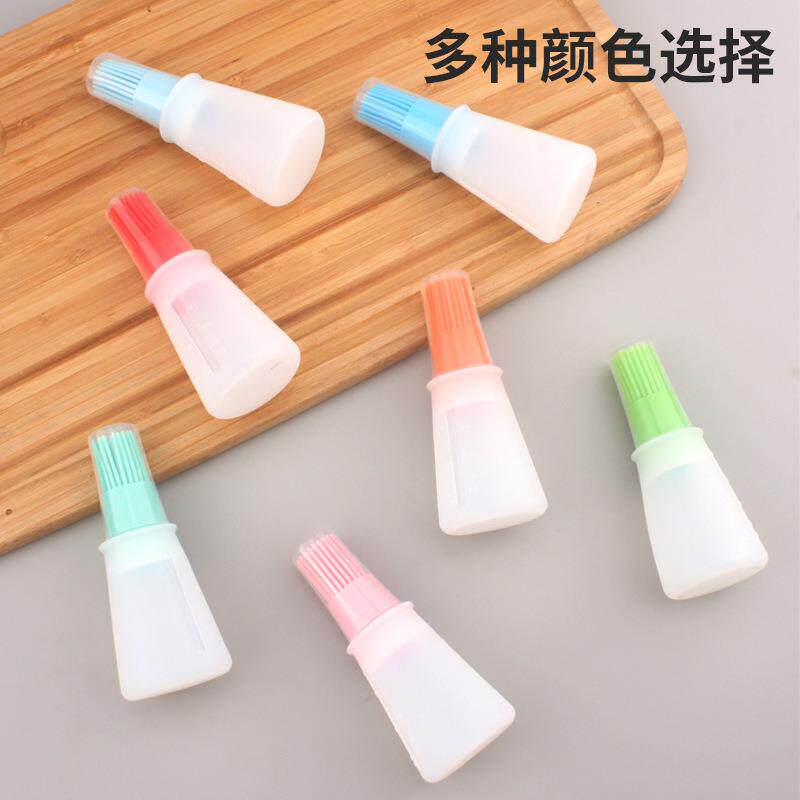 硅胶油刷烧烤刷带盖刻度油壶刷硅胶油瓶酱料刷子户外烧烤烘焙工具