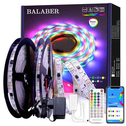 ws2811幻彩灯带套件rgb七彩低压12v60灯感应灯条音乐智能控制器