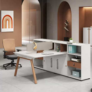 时尚现代家具储高物桌椅无味长办公公司多办公室桌财务组合办公柜