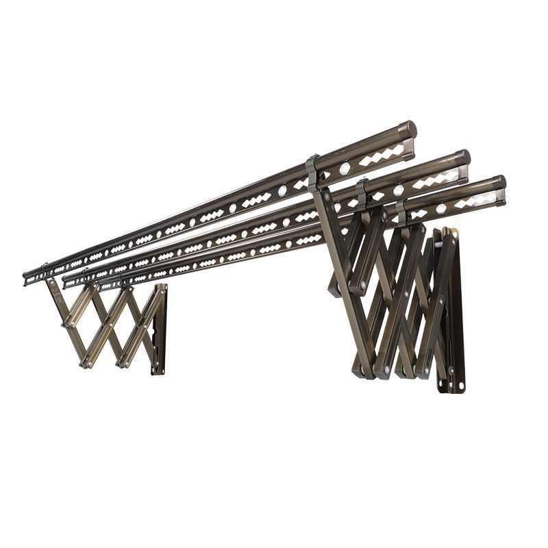 精曲家园伸缩晾衣架室外晒衣架阳台折叠晾衣杆防风户外推拉晾衣架