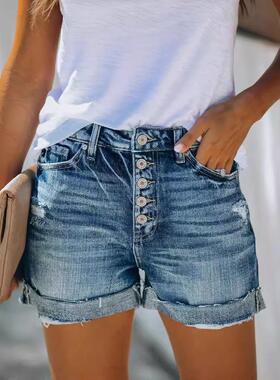 Women'S Casual Denim Shorts Summer Jeans Stretchy Hot Short