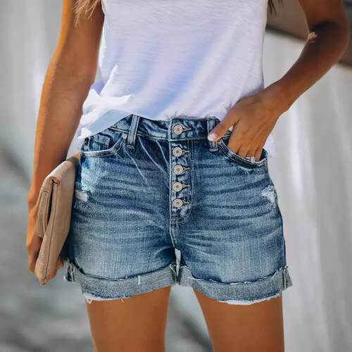 Women'S Casual Denim Shorts Summer Jeans Stretchy Hot Short