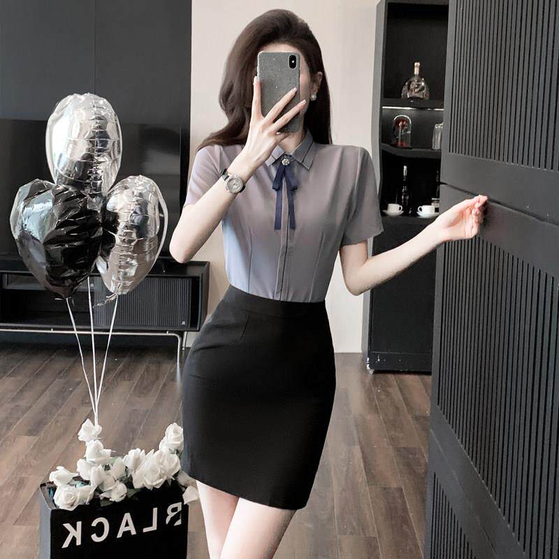 短袖衬衫女职业套装裙通勤2026新款夏季薄款高级感气质工作服正装
