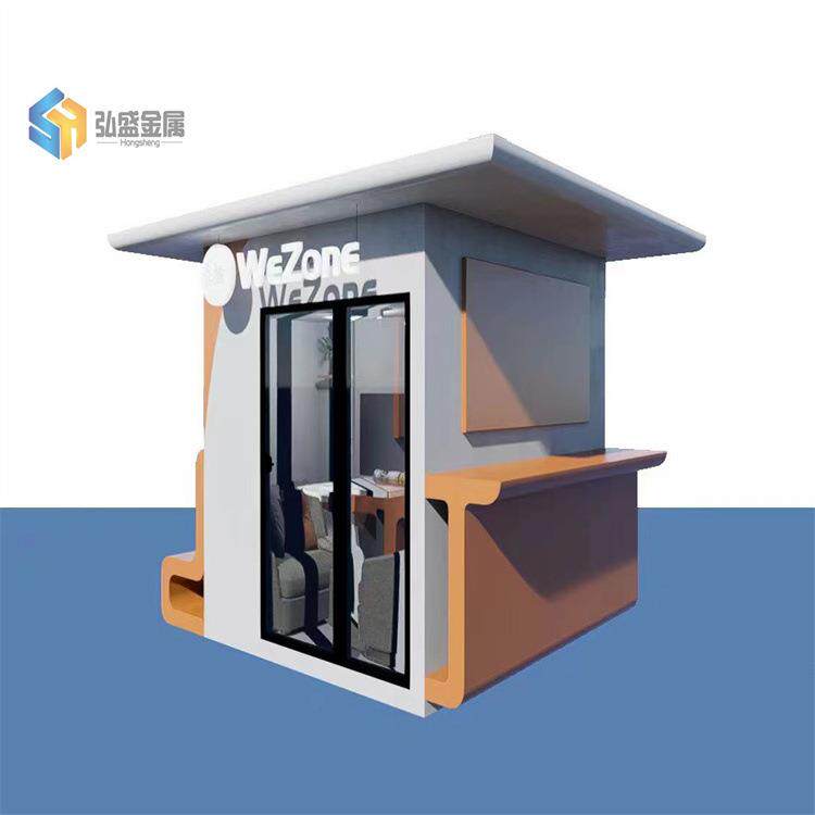 街区轻奢咖啡店 可移动咖啡屋 创意造型咖啡小吃屋 可自动义改动 - 实物图
