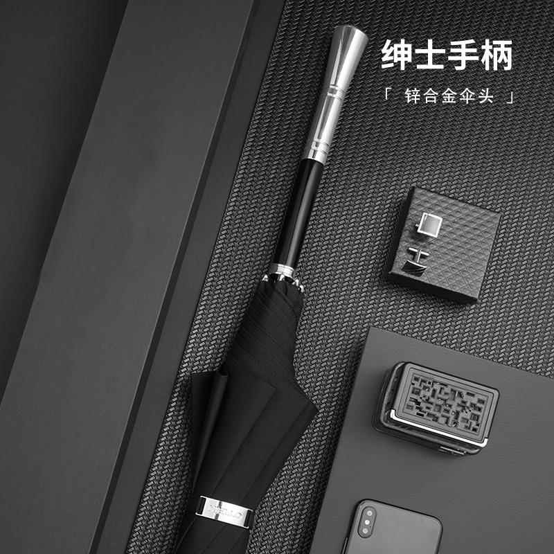 高档高档轻奢雨加大自动抗风直杆网红女商务伞结男实加固长柄伞双