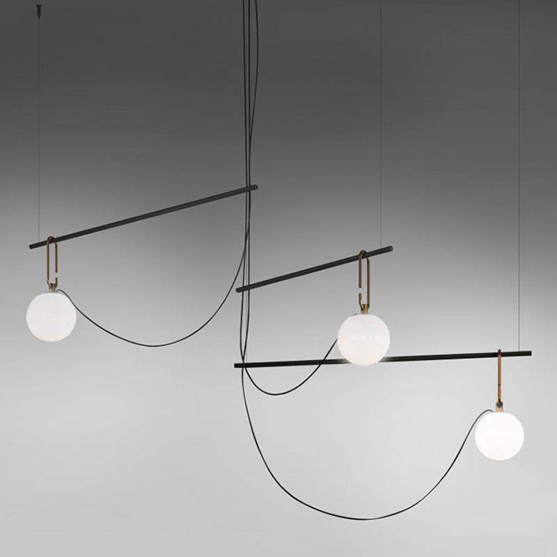 现代北欧线条吊灯咖啡厅餐厅吧台灯具个性创意艺术样板间展示吊灯