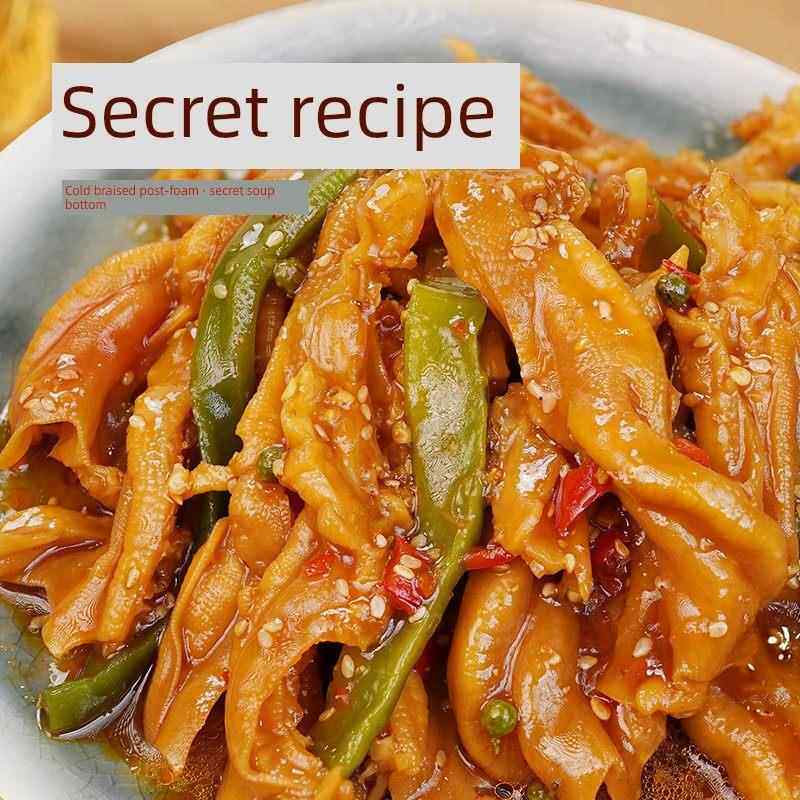觉味食品觉味椒马贡菜鸭脚贡菜香脆焖去骨鸭脚肉小吃麻辣双脆500g