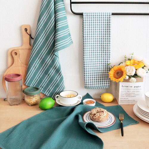 Cotton Kitchen Towels 3 pcs 擦手巾厨房毛巾抹布吸水擦盘布