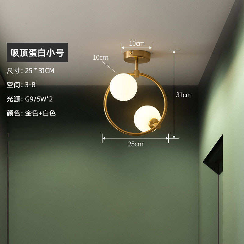 吧台吊灯餐厅led阳台奶白led风格灯魔北欧走廊简约卧室豆过道