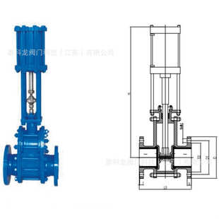 300 气动铸钢闸阀DN50 Z644H 16C气动双闸板闸阀