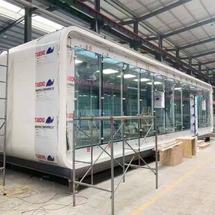 钢结构彩钢房移动房苹果舱集装 箱休息室民宿商业街住人玻璃阳光房