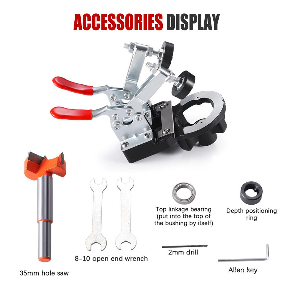 木工铰链开器木板门锁打孔235钻头工衣柜门合页孔打孔橱钻孔具器