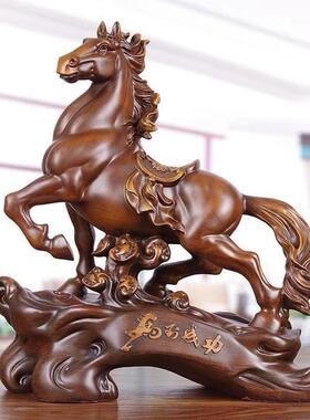 大师精品制作 马到成功 前程似锦 寓意美满 家居办公室摆件