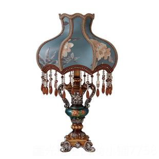 正品卧室台灯欧光式轻奢浪漫温馨电插式可调节亮度床家用暖床头柜