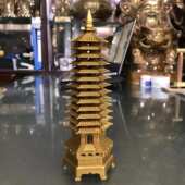 黄铜摆件塔十三层莲花步步家居文昌