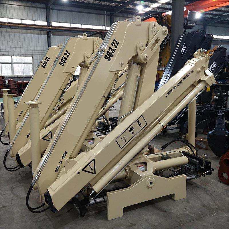 生产车载折臂吊机码头船用折臂起重机液压船用车载遥控折臂吊