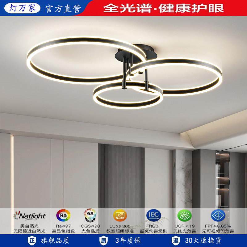 客厅主灯高端简约现代2023年新款意式极简广东中山灯具大气吸顶灯