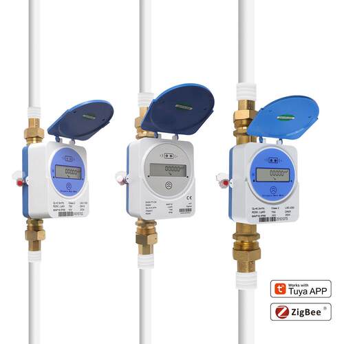 Zigbee智能超声波水表IP68 LCD数字显示水量流量消耗量测量