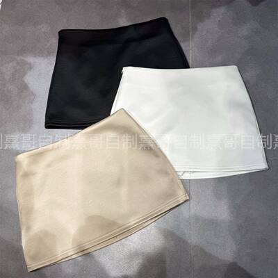 辣妹防走光西装裙子弹力百搭短裙紧身包臀裙高腰纯色半身裙女春季