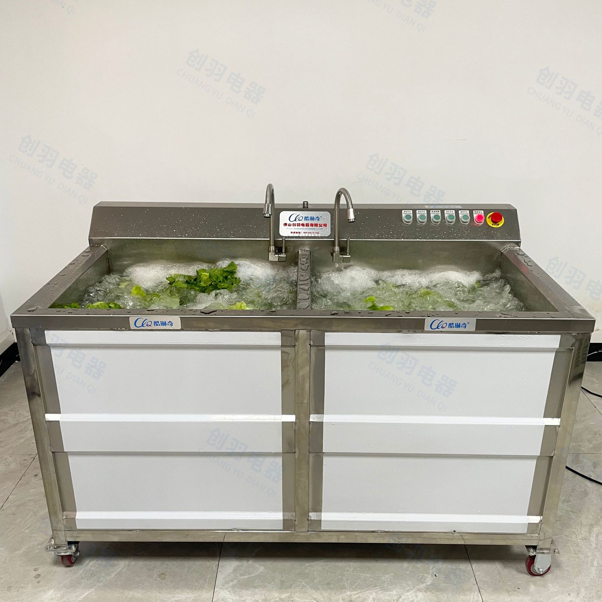 单缸、双缸果蔬洗菜机全不锈钢商用预制菜叶菜水果洗果机 现货