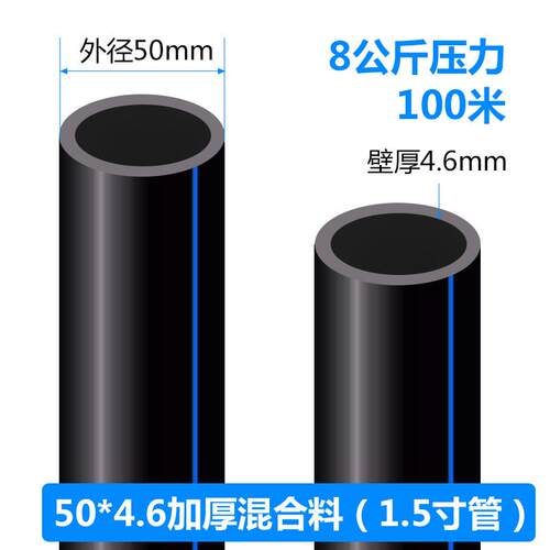 pe水管4分25/32自来水管子热熔灌溉管农用滴灌1寸黑塑料给水硬管
