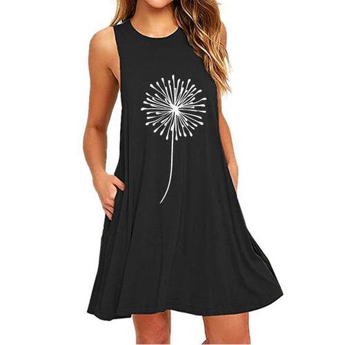 Pu Gong Ying silhouette print sleeveless letter jumpsuit