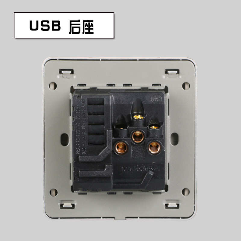 2厂家插座861ausb两位面板五接口手机充电孔usb插座.带墙壁插座