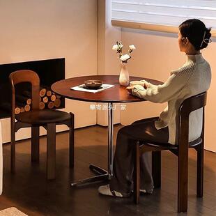 北欧实木餐椅设计师小户型家用Rey椅网红中古简约靠背书桌椅子