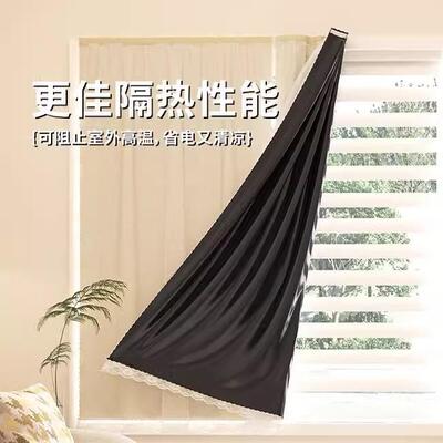 日式全光双PFN遮层隔带纱窗帘成品阳热卧室飘窗遮不透光客厅