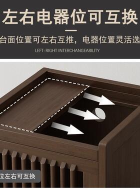 茶桌家用小茶台柜侧竹泡茶吧边TND茶几烧水壶楠一柜体水桶架茶水m