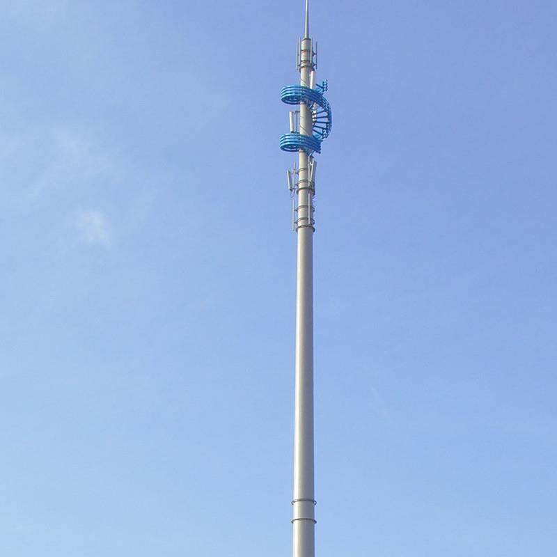 河北铁塔生产单管通信塔、电信塔,出口东南亚、中东、非洲