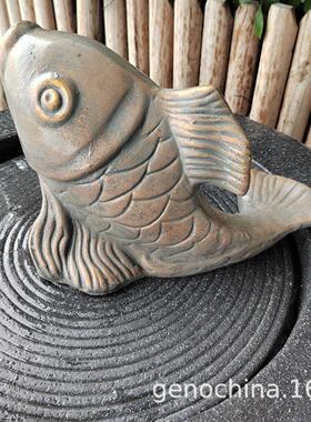 庭院园林流水鲤鱼吐水造型喷泉流水景观户外插电款-1