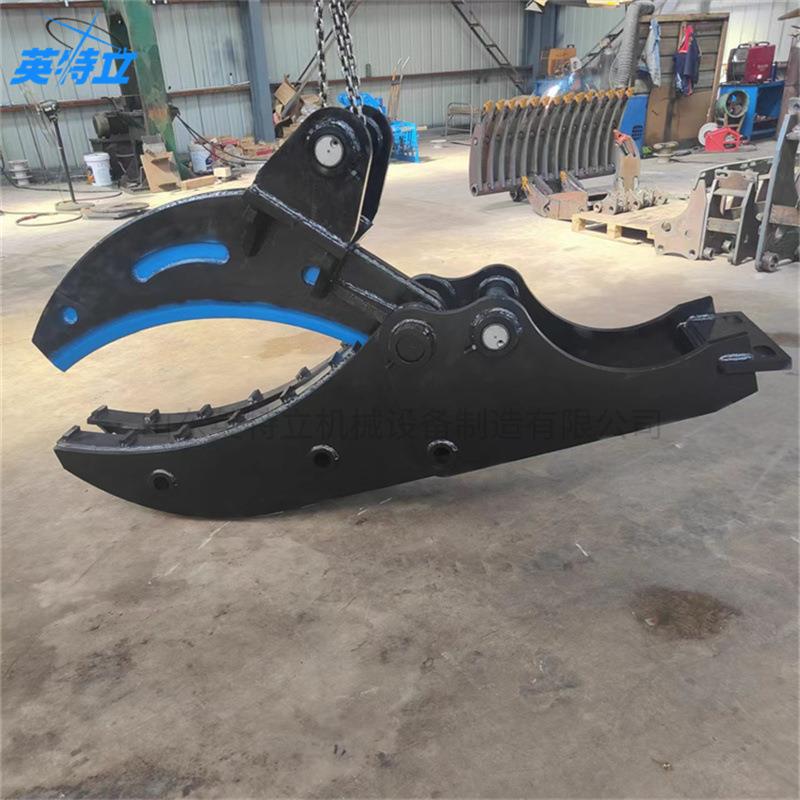 挖掘机液压树根剪钩机改装属具劈木器前端属具树墩树桩挖设备
